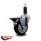 Service Caster 4'' Black Poly Swivel 1-1/8'' Expanding Stem Caster with Brake SCC-EX20S414-PPUB-BLK-PLB-118 - alternate 4